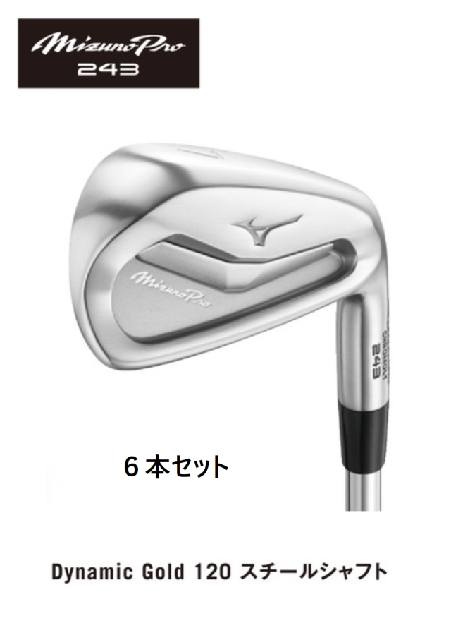 ミズノ　Mizuno Pro 243 アイアン 6本セット [ダイナミックゴールド 120 フレックス：S200]